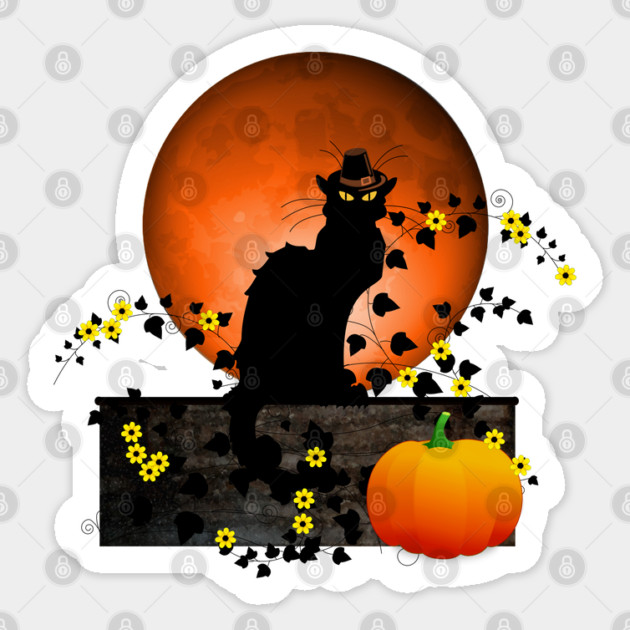 Chat Noir Thanksgiving Sticker by HolidayBug