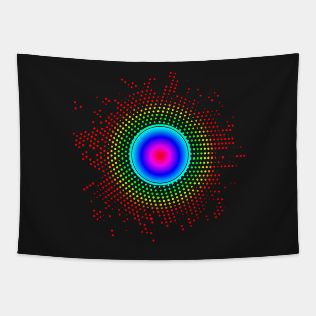 Rainbow Dots Tapestry by HolidayBug