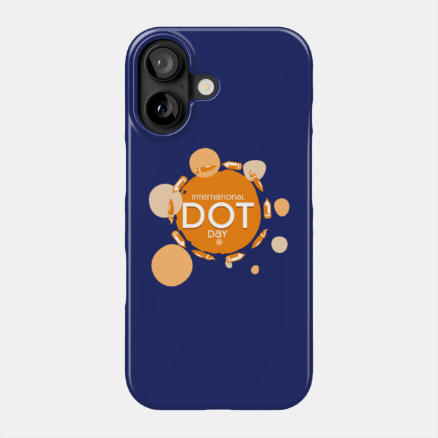 International Dot Day Orange Pencils Phone Case by HolidayBug