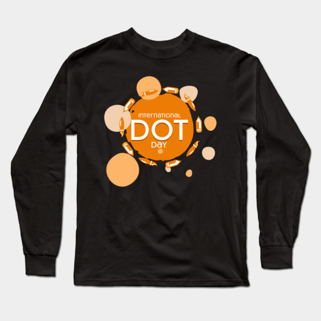 International Dot Day Orange Pencils Long Sleeve T-Shirt by HolidayBug