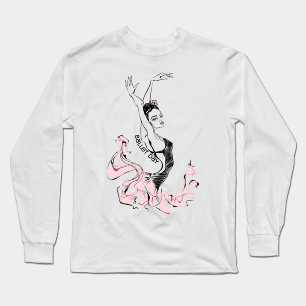 Ballet Day, ballerina Long Sleeve T-Shirt by HolidayBug
