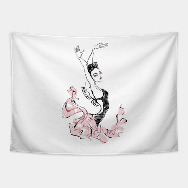 Ballet Day, ballerina Tapestry by HolidayBug