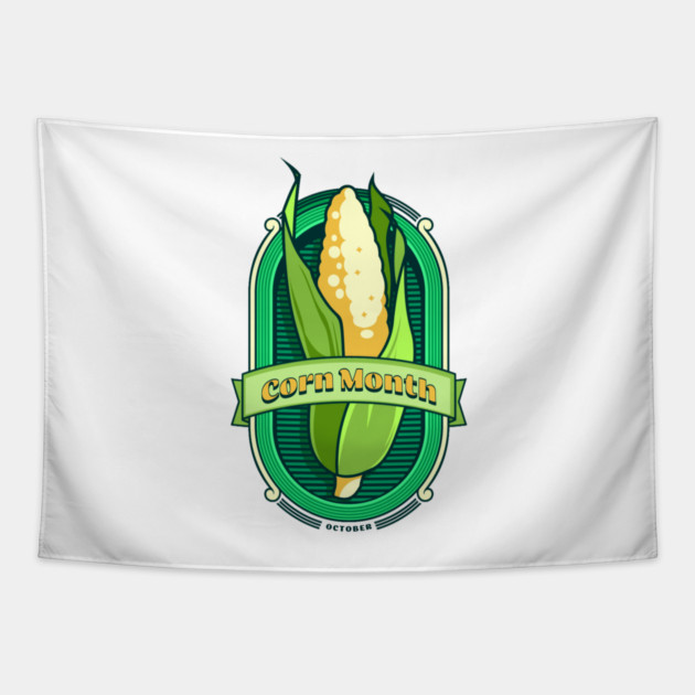Corn Month October Tapestry by HolidayBug
