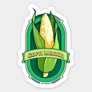 Corn Month October Sticker