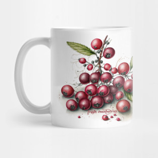 Botanical Fresh Cranberries Mug