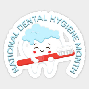 National Dental Hygiene Month Sticker