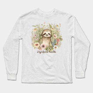 Sloth is My Spirit Animal Long Sleeve T-Shirt