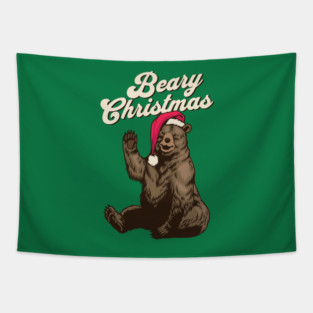Bear Christmas, Grizzly Bear Tapestry