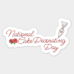 National Cake Decorating Day, piping bag Sticker