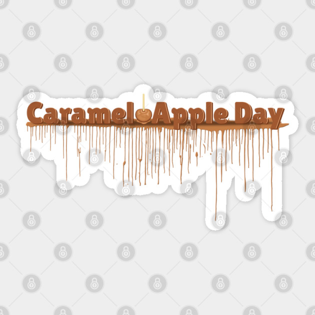 Caramel Apple Day Sticker by HolidayBug