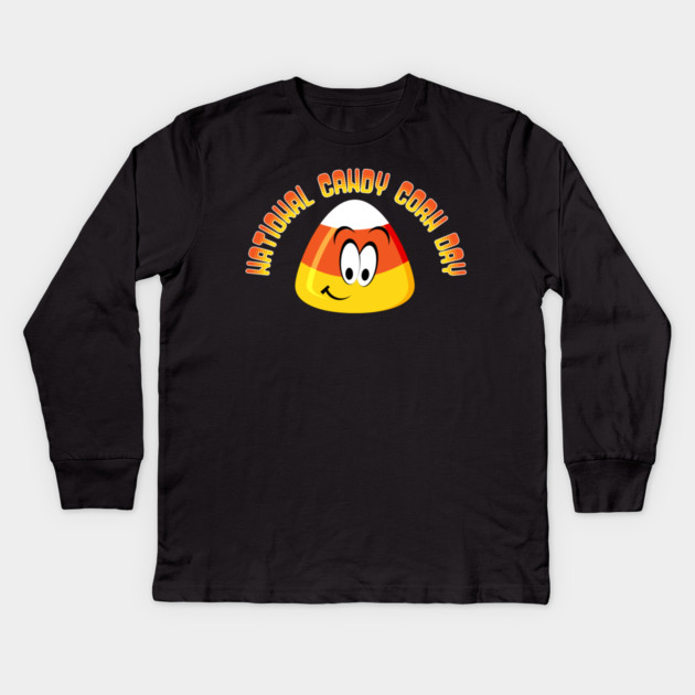 National Candy Corn Day Kids Long Sleeve T-Shirt by HolidayBug