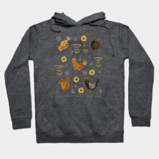 Chicken Floral Hoodie