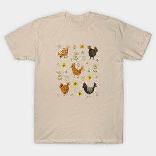 Chicken Floral T-Shirt