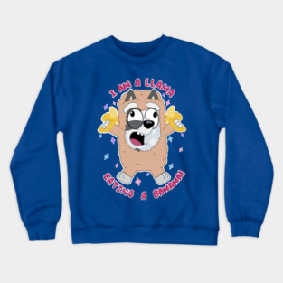 I am a llama eating a banana! Crewneck Sweatshirt