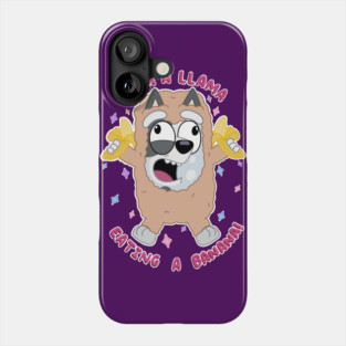 I am a llama eating a banana! Phone Case