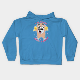 I am a llama eating a banana! Kids Hoodie