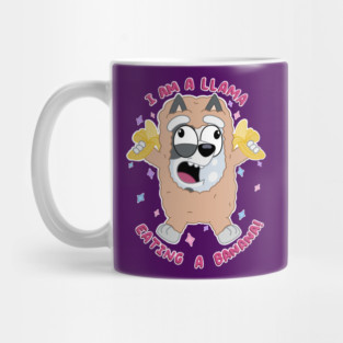 I am a llama eating a banana! Mug