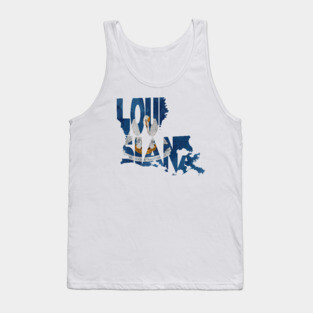 Louisiana Typo Map Tank Top