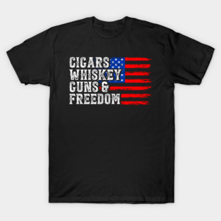 Cigars whiskey guns and freedom T-Shirt