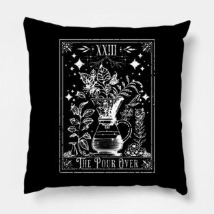 The Pour Over Coffee Tarot Card Pillow