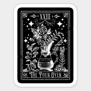The Pour Over Coffee Tarot Card Sticker