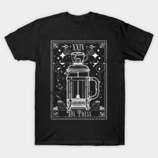 The French Press Coffee Tarot Card T-Shirt