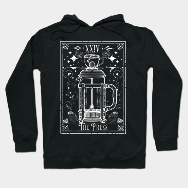 The French Press Coffee Tarot Card Hoodie by H. R. Sinclair