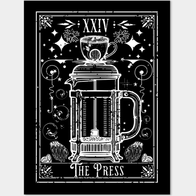 The French Press Coffee Tarot Card Wall Art by H. R. Sinclair