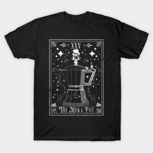 The Moka Pot Coffee Tarot Card T-Shirt