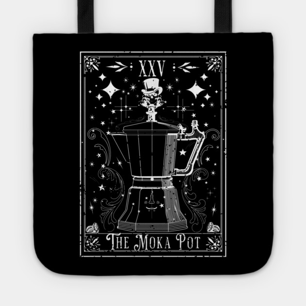 The Moka Pot Coffee Tarot Card Tote by H. R. Sinclair