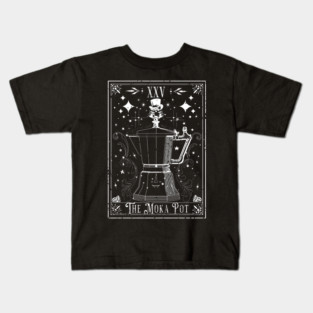 The Moka Pot Coffee Tarot Card Kids T-Shirt