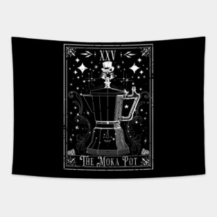 The Moka Pot Coffee Tarot Card Tapestry