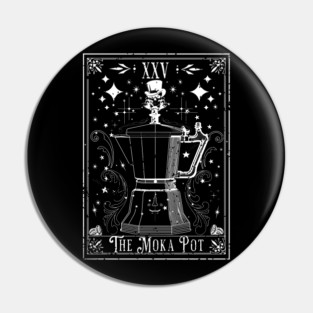 The Moka Pot Coffee Tarot Card Pin