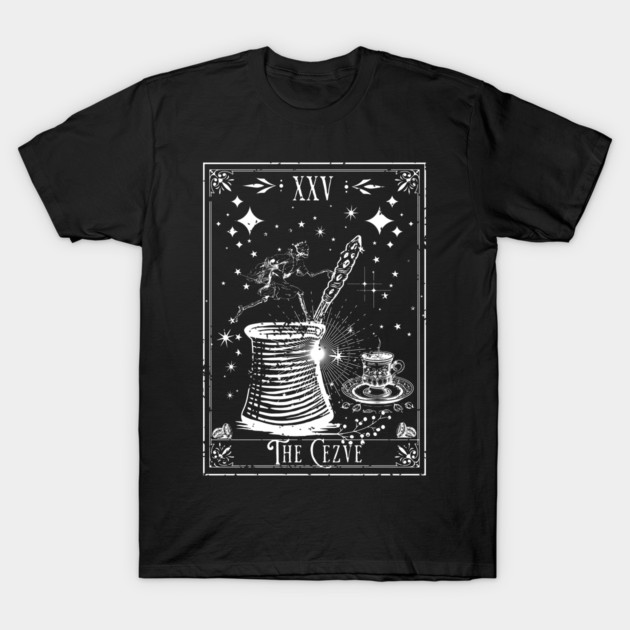 The Cezve Turkish Coffee Tarot Card T-Shirt by H. R. Sinclair
