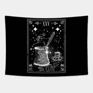 The Cezve Turkish Coffee Tarot Card Tapestry
