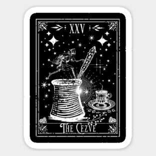 The Cezve Turkish Coffee Tarot Card Sticker