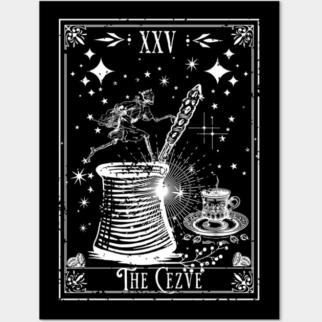 The Cezve Turkish Coffee Tarot Card Wall Art by H. R. Sinclair