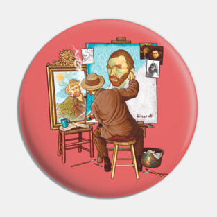 Van Gogh Triple Self Portrait Pin