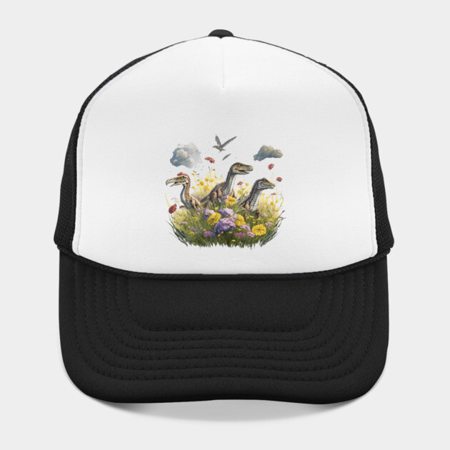 Velociraptors in a Meadow by HolidayBug