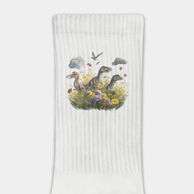 Velociraptors in a Meadow by HolidayBug