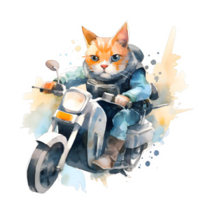 Cat Biker T-Shirt