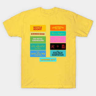 Wes Anderson Movies T-Shirt