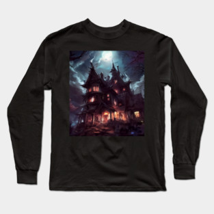 Spooky haunted house Long Sleeve T-Shirt