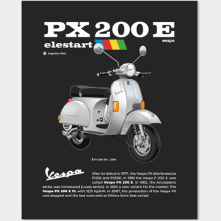 Vespa PX200E | Argento Met. Posters and Art