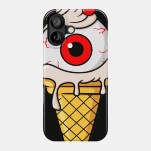 eyeball ice cream cone Phone Case