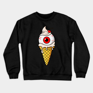 eyeball ice cream cone Crewneck Sweatshirt