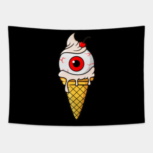 eyeball ice cream cone Tapestry