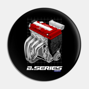 CAR ENGINE HONDA B SERIES CIVIC JDM BLACK Pin