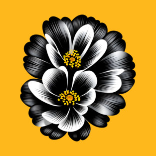 Black-Flowers T-Shirt