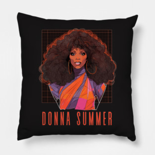 Donna Summer - Retro Style Fan Design Pillow